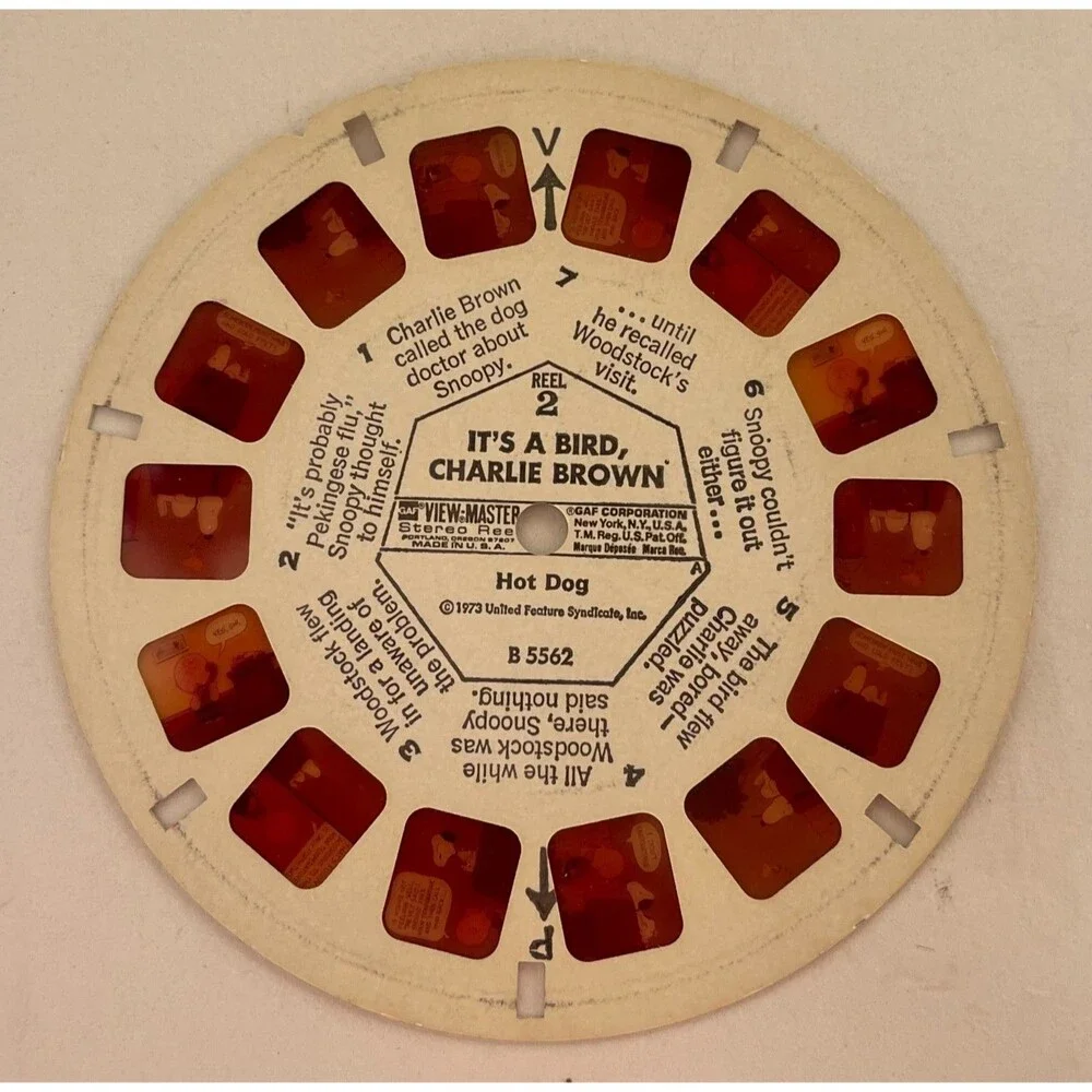 Vintage 1973 Viewmaster It’s a Bird Charlie Brown 3 reel Set GAF B-556 - Picture 2 of 5